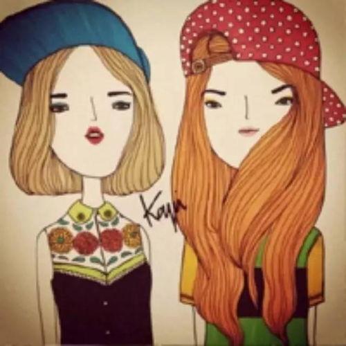 瓜老师画闺蜜头像,温馨定格，友谊永恒